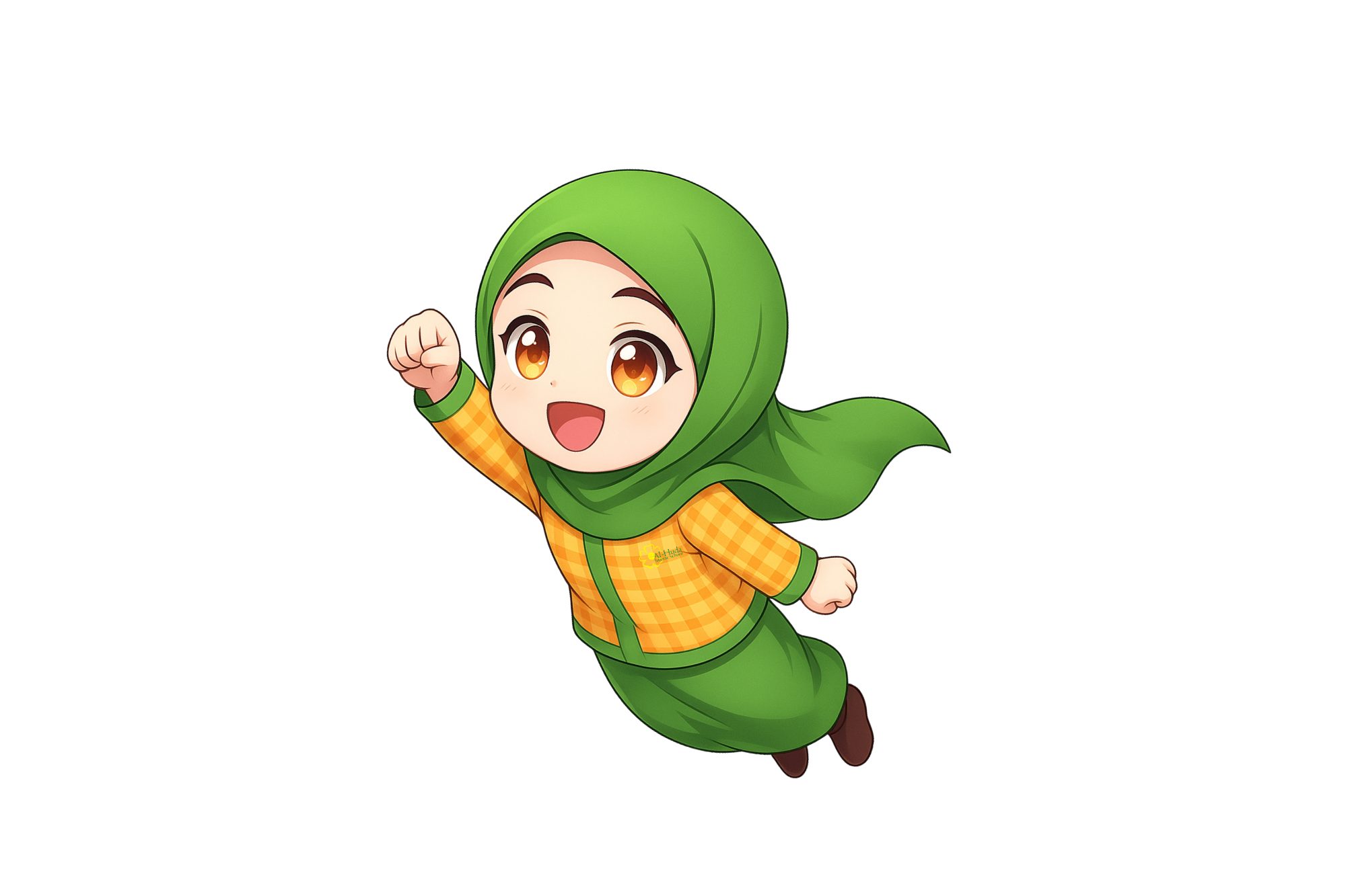 Maskot Huda penuh semangat